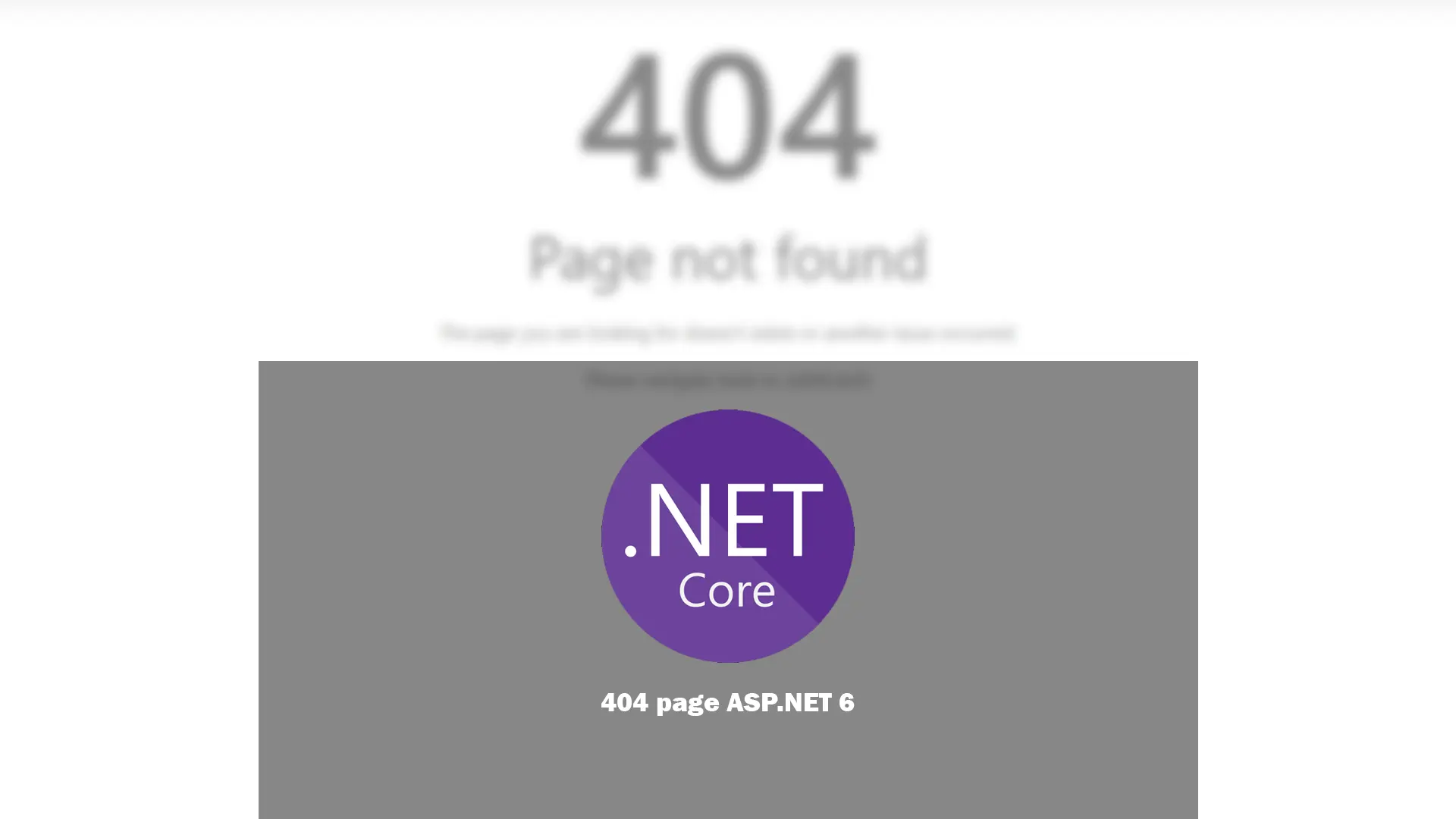 ASP.NET 404 default page