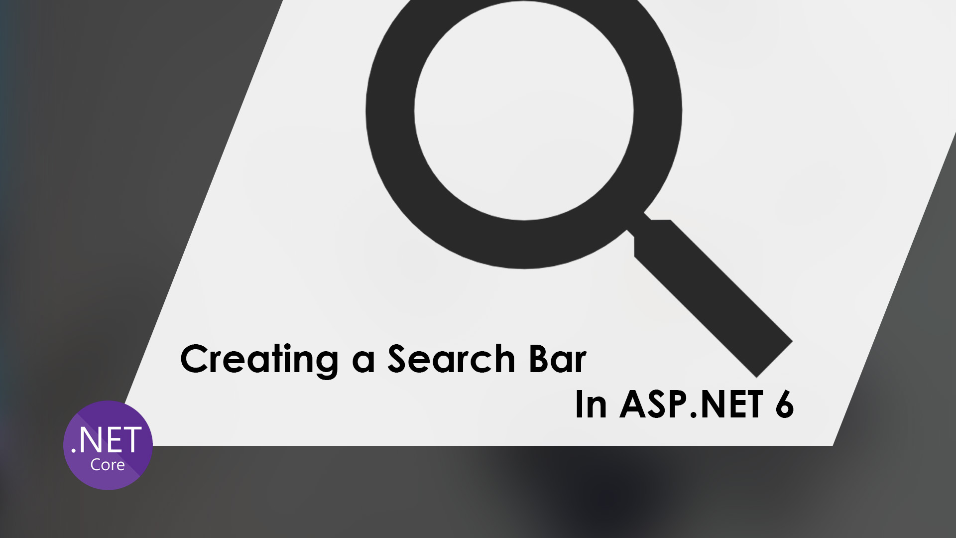 Creating a search bar in ASP.NET 6